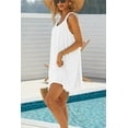 thumbnail image 3 of DAKIMOE Summer Beach Dress for Women Bikini Swimsuit Cover Ups Casual Vacation Short Halter Dresses Bathing suits Coverups Beachwear, White, XL, 3 of 8