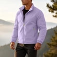 thumbnail image 6 of Zenithor Men's Windbreaker Jacket, Lightweight Full Zip Stand Collar Long Sleeve Outdoor Jacket with Pockets for Hiking Cycling Casual Wear Purple(S-4XL), 6 of 9