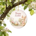 thumbnail image 4 of 2026 Easter Acrylic Ornament Bunny with Flower Bouquet Egg Basket Decoration 8cm x 8cm Spring Keepsake for Tree Display Home Festive Decor, 4 of 5
