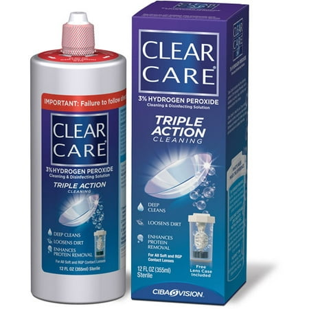 Clear Care Nettoyage et solution désinfectante, sans frottage, 12 fl oz