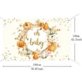thumbnail image 3 of Autumn Oh Baby Banner Fall Baby Shower Decorations Maple Leaves Pumpkin Background Gold Glitter Dots Blush Photobooth Props Thanksgiving Kids Party Decorations Cake Table Supplies 5.9x3.6ft, 3 of 5