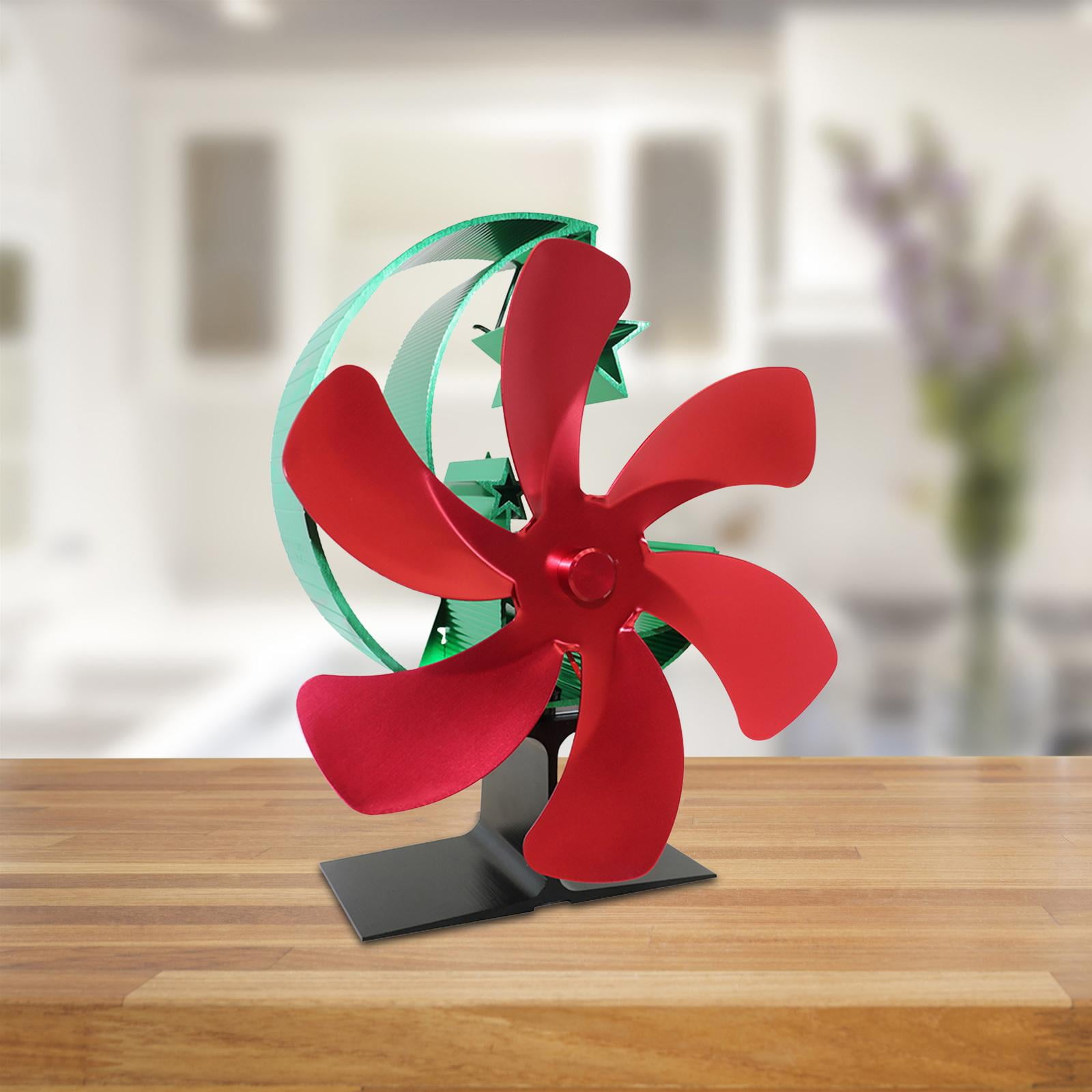 6 Sheet Wood Furnace Fan Silent Saving Wood Fuel Efficient Heat