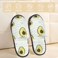 thumbnail image 2 of Fotbe Avocado of a Hear Pantuflas Peludas para Mujer con Estampado, Zapatillas de Peluche, Zapatos de Invierno para Casa, Uso Interior y Exterior-Large, 2 of 8