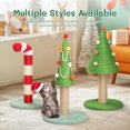 thumbnail image 7 of 25" Christmas Tree Cat Scratching Post, Kitten Kitty Sisal Scratch with Natural Sisal Covered Frame and Colorful Little Balls, Cute Cat Scratcher Toy for Indoor Cats, 7 of 7