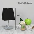 thumbnail image 7 of Mod Lighting and Decor Mini Table Lamp with Square Tapered Shade - 9.75" - Silver and Black, 7 of 7