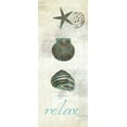 thumbnail image 2 of Pertiet, Katie 10x18 Black Ornate Wood Framed with Double Matting Museum Art Print Titled - Touch of Blue Shells I, 2 of 4