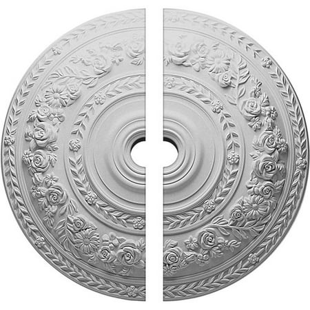 33 7 8 Od X 2 Id X 2 3 8 P Rose Ceiling Medallion Two Piece Fits