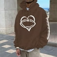 thumbnail image 2 of toraway Sweatshirts à Col Rond pour Hommes Graphiques Fans de Football Vintage Joueur Rétro Chandail à Capuche m, 2 of 4