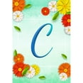 thumbnail image 2 of America Forever Summer Floral Monogram House Flag Letter C 28 x 40 inches Cosmos Yellow Red White Spring Flower Double Sided Vertical Outdoor Yard Lawn Decorative Seasonal Summertime House Flag, 2 of 5