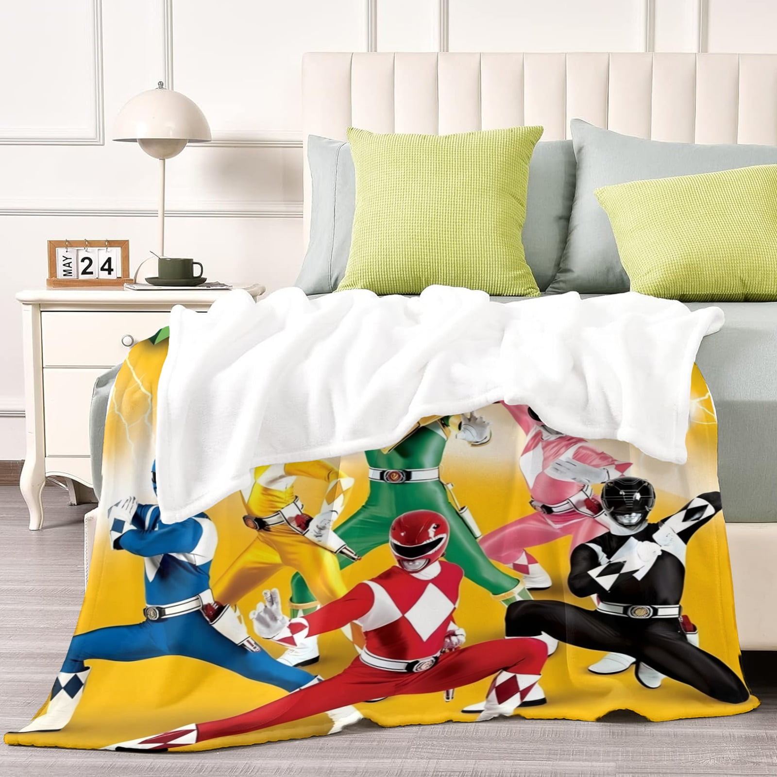 Mighty Morphin Power Rangers Throw Blanket for Kids and Adults Soft and Cozy Blankets Gifts 50x60 Inch