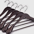 thumbnail image 3 of STRANDCHIC 6Pack Wooden Dark Red Hanger with Anti-Slip Round Hook for Clothes Storage and Space Maximizing Home Use, 3 of 8