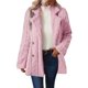 thumbnail image 2 of Abrigo de Felpa para Mujer, Cómodo, Informal, Cálido, con Cuello de Traje, Cruzado, Medio. Rosa L, 2 of 10