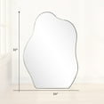 thumbnail image 5 of BEAUTYPEAK 24" x 32" Vanity Mirror Wall Wavy Mirror Bathroom Mirror Decor , Black, 5 of 8