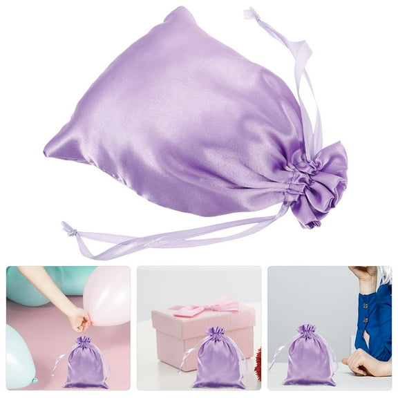 LEORX 12Pcs Satin Wig Bags for Hair Extension Case Bag Dustproof and Water Resistant