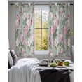 thumbnail image 3 of Vintage Spring Floral Sheer Curtains 39 Inch Length 2 Panels Set for Living Room/Bedroom, Botanical Summer Pink Green Kitchen Curtains Grommet Semi-Sheer Curtains Drapes Window Treatments 27.5"x39"x2, 3 of 7