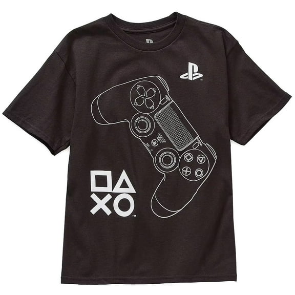 PlayStation Boys' Shirt Video Game Control Raised Graphic Kids T-Shirt