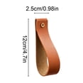 thumbnail image 3 of Gancho de pared de cuero, pack de 4 perchas de correas negras marrones • Gancho decorativo para toallas, macetas para plantas • Almacenamiento multiusos para paredes y puertas, 3 of 6
