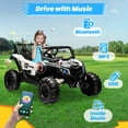thumbnail image 5 of Joyracer 24 Volt Ride on Toys 2 Seater, 4WD Power Car wheels UTV with 4*200W Motors, Remote Control, Bluetooth, Spring Suspension, LED Light, White, 5 of 10