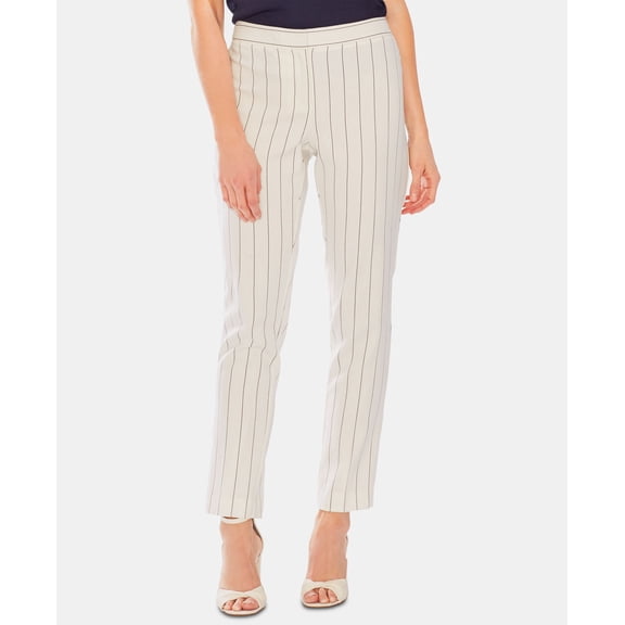 Vince Camuto Pinstriped Ankle Pants New Ivory 12 30