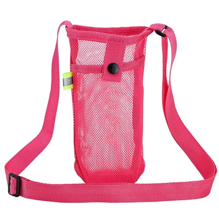 

Mesh Water Bottle Holder | Water Bottle Carry Bag | Cup Pouch Holder Mesh Bag For Water Bottle Detachable Adjustable Shoulder Strap