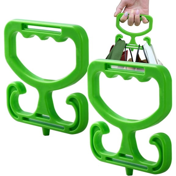 2-Pack Grocery Bag Carrier Handle – Heavy Duty Plastic Bag Holder for Shopping, Buckets & More | Comfortable Grip, Holds 100lbs – Reusable & Easy to Carry