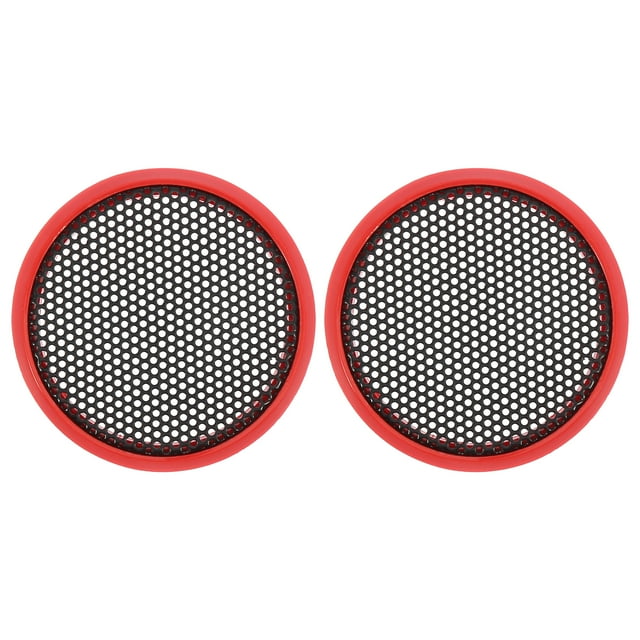 2uds 1.5" Rojo Coche Audio Altavoz Funda Malla Subwoofer Rejilla Protector