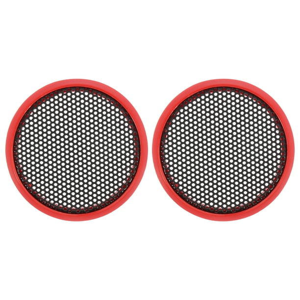 2uds 1.5" Rojo Coche Audio Altavoz Funda Malla Subwoofer Rejilla Protector