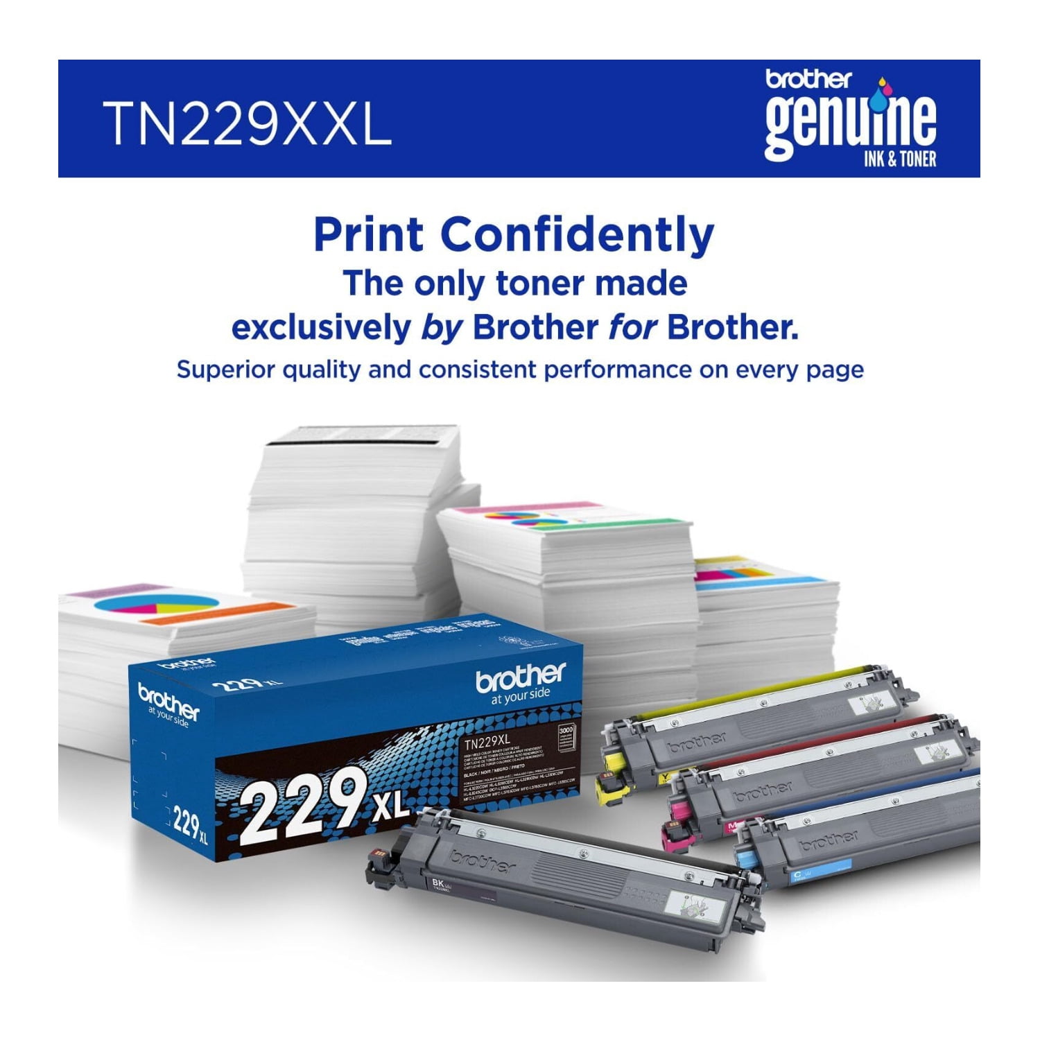 Brother Genuine TN229XXLY Super High Yield Yellow Toner Cartridge