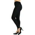 thumbnail image 3 of ToBeInStyle Womens Easy Pull-On Denim Skinny Fit Comfort Stretch Leggings Jeggings, 3 of 7