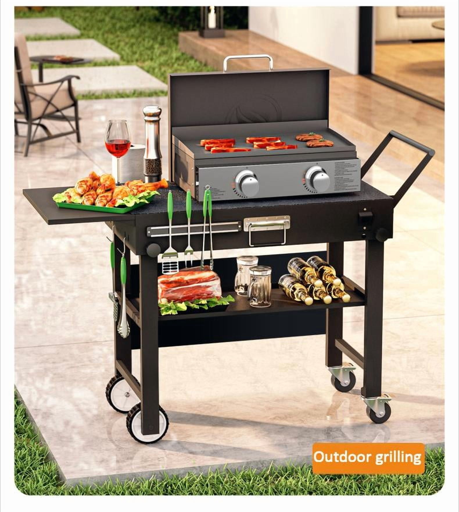 Outdoor Grill Cart Foldable Grill Table