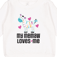 thumbnail image 3 of Inktastic My Memaw Loves Me Girls Zebra Toddler Sweatshirt, 3 of 4
