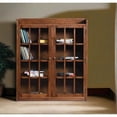 thumbnail image 5 of Crafters and Weavers Arts and Crafts 2-Door Wood Bookcase in Walnut, 5 of 6