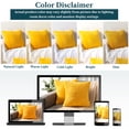 thumbnail image 4 of PAVILIA Fluffy Mustard Yellow Throw Pillow Covers, Decorative Accent Pillow Cases for Bed Sofa Couch, Soft Faux Fur Cushion Cover, Square Sherpa Pillowcases, Home Room Decor, Yellow, 18x18 Set of 2, 4 of 9