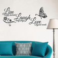 thumbnail image 4 of Live Love Laugh Set 3 Wall Sticker Motivational Wall Decals(10.6x23, Black), 4 of 4
