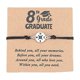 thumbnail image 3 of Pulsera de graduación para él o ella: pulsera unisex ajustable de cuerda tejida con caja de regalo y tarjeta con cita inspiradora. Regalo de graduación de secundaria o universidad para hombres, 3 of 5