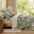 thumbnail image 4 of Amberspace Floral 7-piece Bed in a Bag King Comforter Set with Sheets,Green Butterfly&floral, 4 of 8