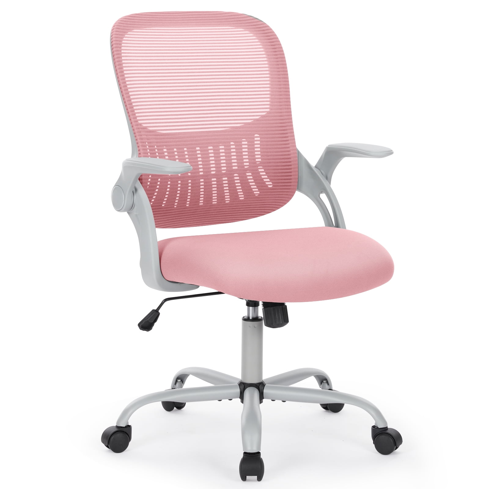 Casabay Office Chair, Ergonomic Mesh Desk Rolling Work Swivel Task Chairs with Flip-up Armrests, Comfortable Lumbar Support, for Home, Bedroom, Study