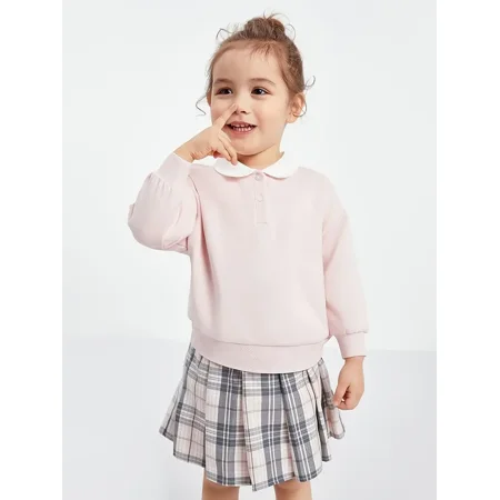 

GEDER-FAChildren‘s Clothing Girls JK Suit Spring And Autumn New Girl POLO Collar Preppy Style Short Skirt Pink