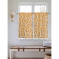 thumbnail image 2 of Spring Botanical Living Room Curtains 2 Panel, Watercolor Floral Flowers Botanical Yellow Cafe Window Treatment, Farmhouse Bedroom Bathroom Kitchen Curtains Drapes 104"x45", 2 of 6