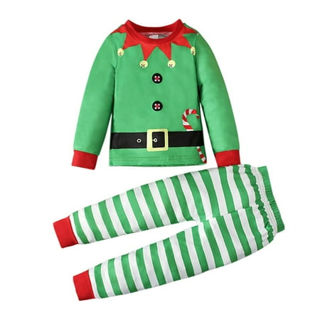 

BULLPIANO 1-7T Boys Girls Cotton Christmas Pajamas Set Kids PJS Toddler Sleepwear