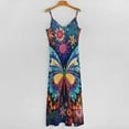 thumbnail image 3 of Colorful Butterfly Sleeveless Dress Dresses Summer Elegant Dresses for Women Long Dress, 3 of 6