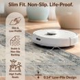 thumbnail image 6 of Design&I 8'x10' Washable Area Rug Extra Large Skid-Resistant Low Profile Beige Grey Boho Vintage Distressed Scroll Border Taupe Textured for Living Room, Family, 6 of 7