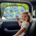 thumbnail image 3 of KUIFORTI Car Window Shade for Baby Side Window Sunshade, 2 Pcs Lightweight Sun Visor for Car Truck Sedan, Foldable Cling Automotive Interior Sun Protection, Cartoon Car Blue, 3 of 8