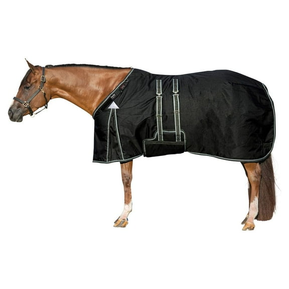 ARMORFLEX Challenger II V-Free Adjusta-Fit Heavy Turnout Blanket | Black/Gray | 68