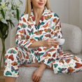 thumbnail image 4 of Goofa Colorful Butterfly Printed Women’s 2 Piece Pajama Set Super,Pajamas Women's Long Sleeve Sleepwear Soft Button Down Loungewear Pjs Lounge Set Nightwear-Medium, 4 of 9