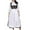 White, variant on Womens Autumn Winter Casual Dresses Women Leisure Solid Split Long Sleeve Round Neck Dress