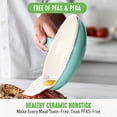 thumbnail image 2 of GreenLife - Juego de 23 ollas de cocina y cacerolas de cocina de agarre suave, de cerámica saludable antiadherente PFAS y última intervensión de PFOA, apto para lavaplatos y horno, calentamiento, 2 of 5
