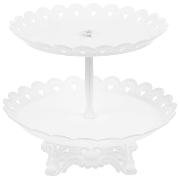Worgeous Dessert Tier Stand Tiered Cupcake Tray White PP 1Pack