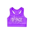 thumbnail image 3 of CHICTRY Kids Girls Sports Vest Sleeveless Shiny Rhinestone Racerback Crop Top Gymnastics Dance Tops Purple 12, 3 of 5