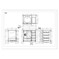 thumbnail image 4 of RoomAndLoft Nantucket 36" Wood Bathroom Vanity in White - Quartz Top & 1 Basin, 4 of 4